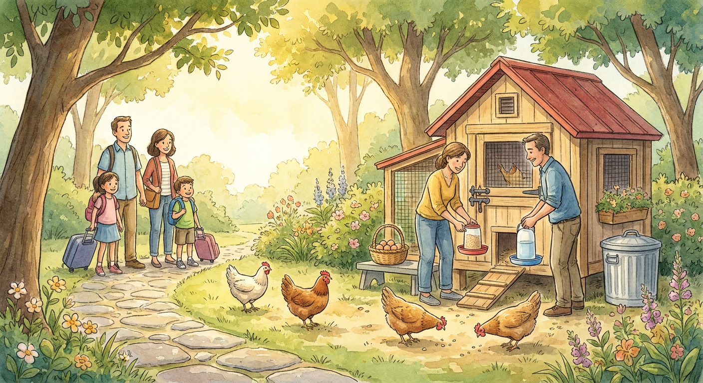 Cover for Heading Out of Town? Build a Chicken-Care Handoff That Makes Sense